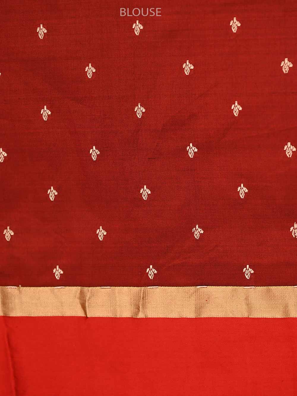 Maroon Meenakari Boota Katan Silk Handloom Banarasi Saree - Sacred Weaves
