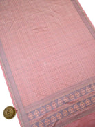 Dusty Pink Floral Tanchoi Silk Handloom Banarasi Saree - Sacred Weaves