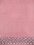 Dusty Pink Floral Tanchoi Silk Handloom Banarasi Saree - Sacred Weaves