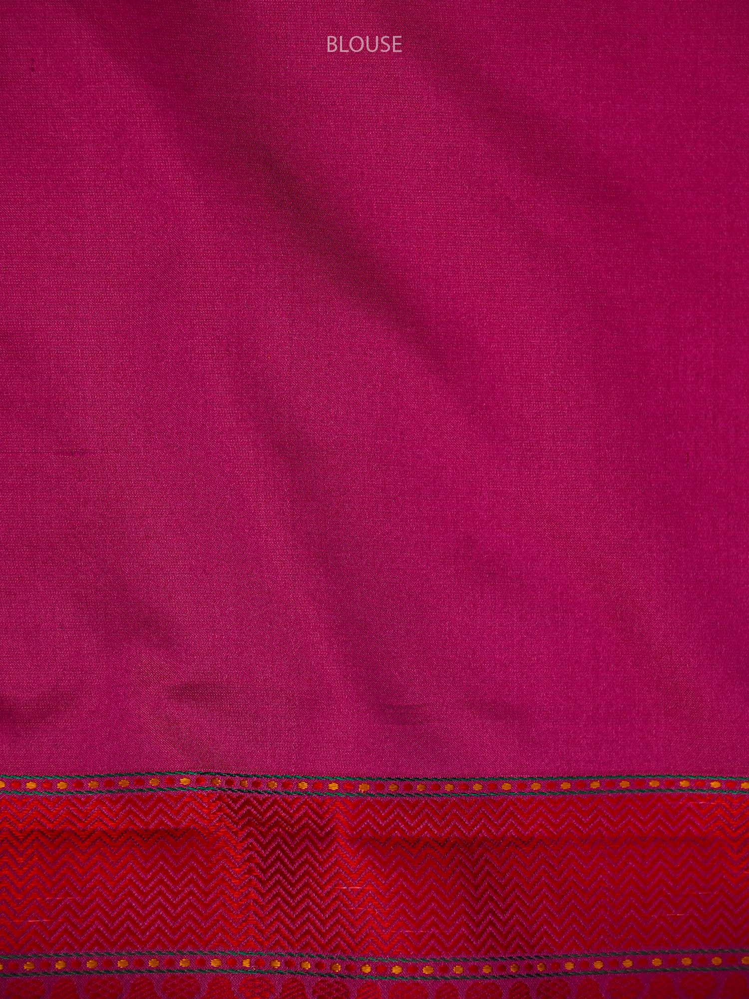 Dark Magenta Tanchoi Satin Silk Handloom Banarasi Saree - Sacred Weaves
