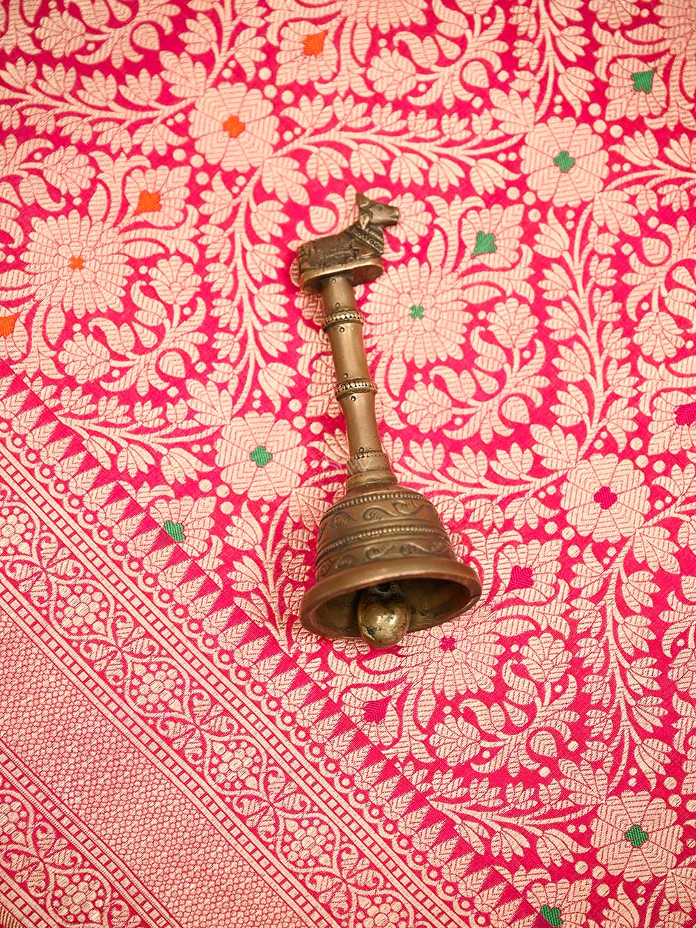 Pink Red Meenakari Brocade Handloom Banarasi Saree - Sacred Weaves