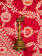 Pink Red Meenakari Uppada Katan Silk Handloom Banarasi Saree - Sacred Weaves
