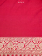 Dark Pink Booti Katan Silk Uppada Handloom Banarasi Saree - Sacred Weaves