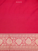 Dark Pink Booti Katan Silk Uppada Handloom Banarasi Saree - Sacred Weaves