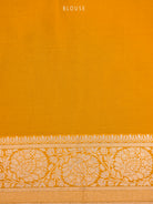 Mustard Katan Silk Brocade Handloom Banarasi Saree - Sacred Weaves