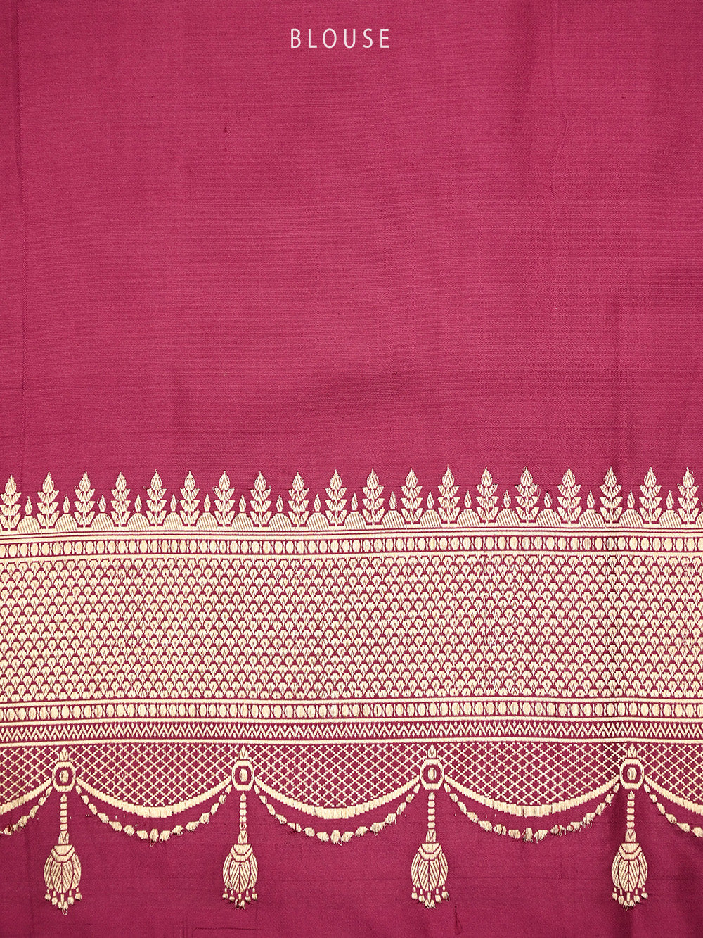 Dark Magenta Booti Satin Silk Handloom Banarasi Saree