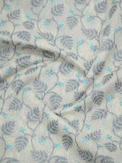 Off-White Meenakari Jaal Cotton Silk Handloom Banarasi Saree - Sacred Weaves