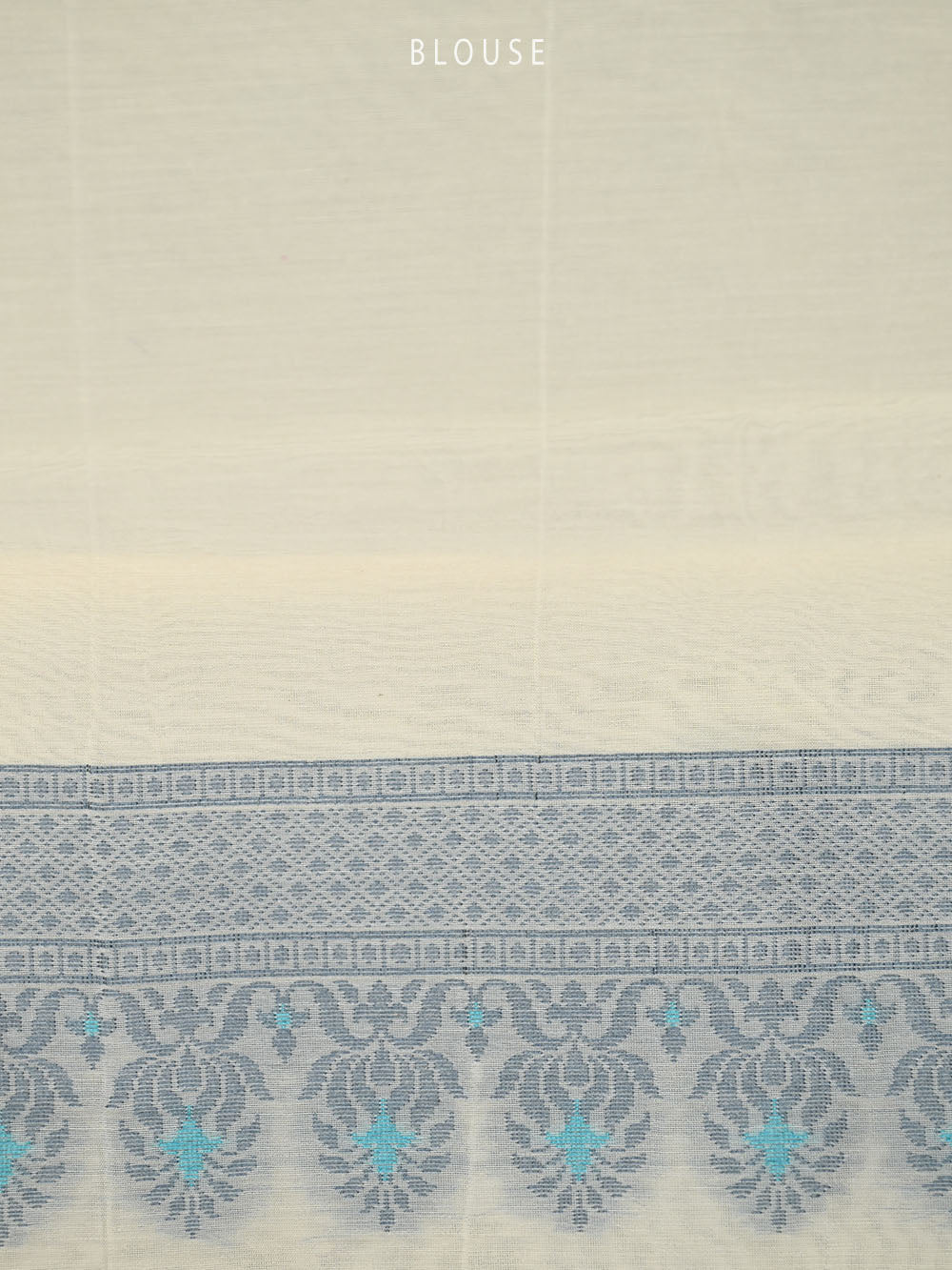 Off-White Meenakari Jaal Cotton Silk Handloom Banarasi Saree - Sacred Weaves