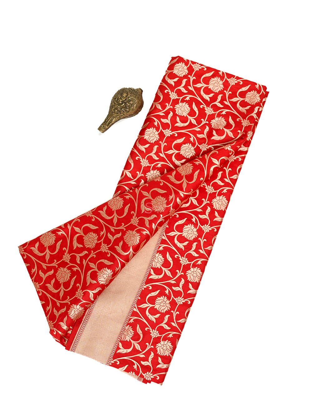 Red Uppada Katan Silk Handloom Banarasi Saree