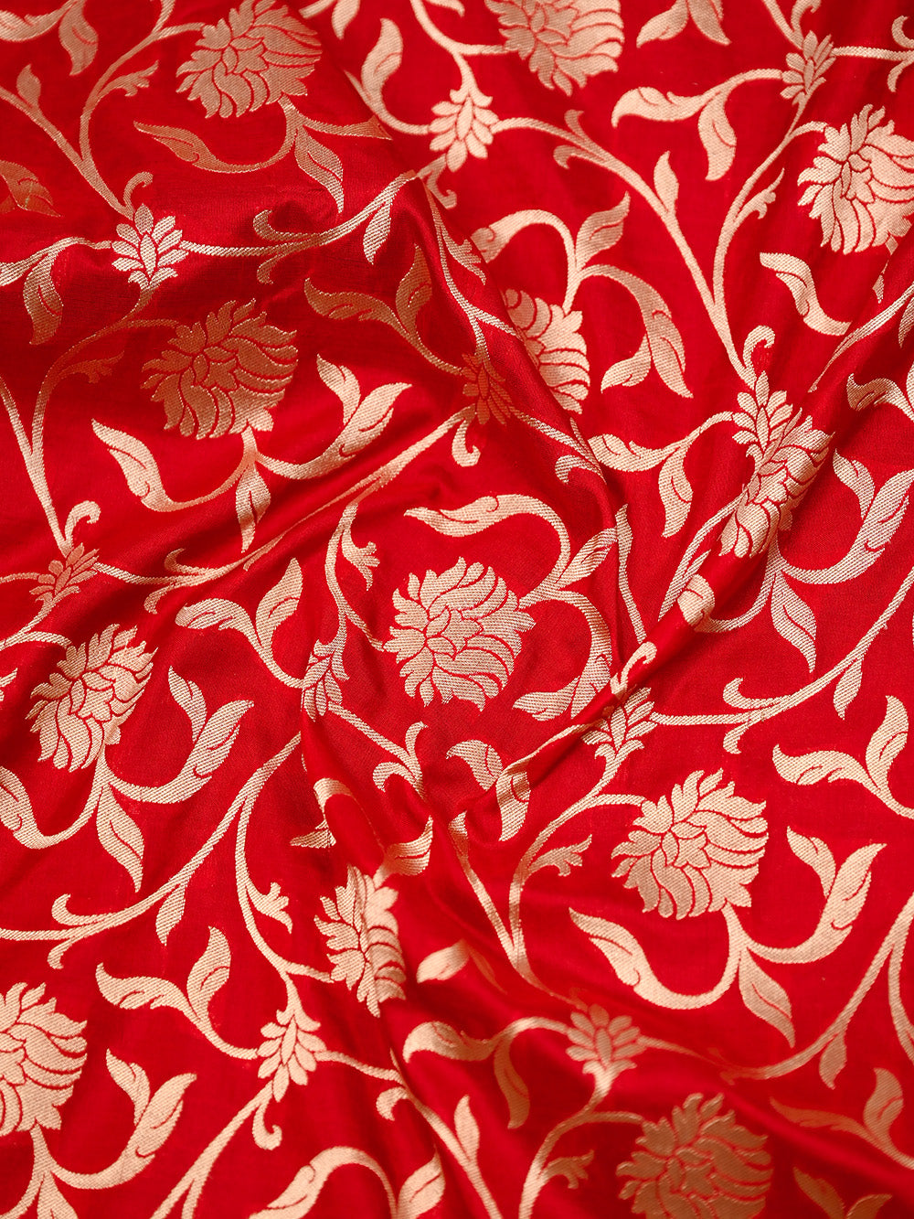 Red Uppada Katan Silk Handloom Banarasi Saree