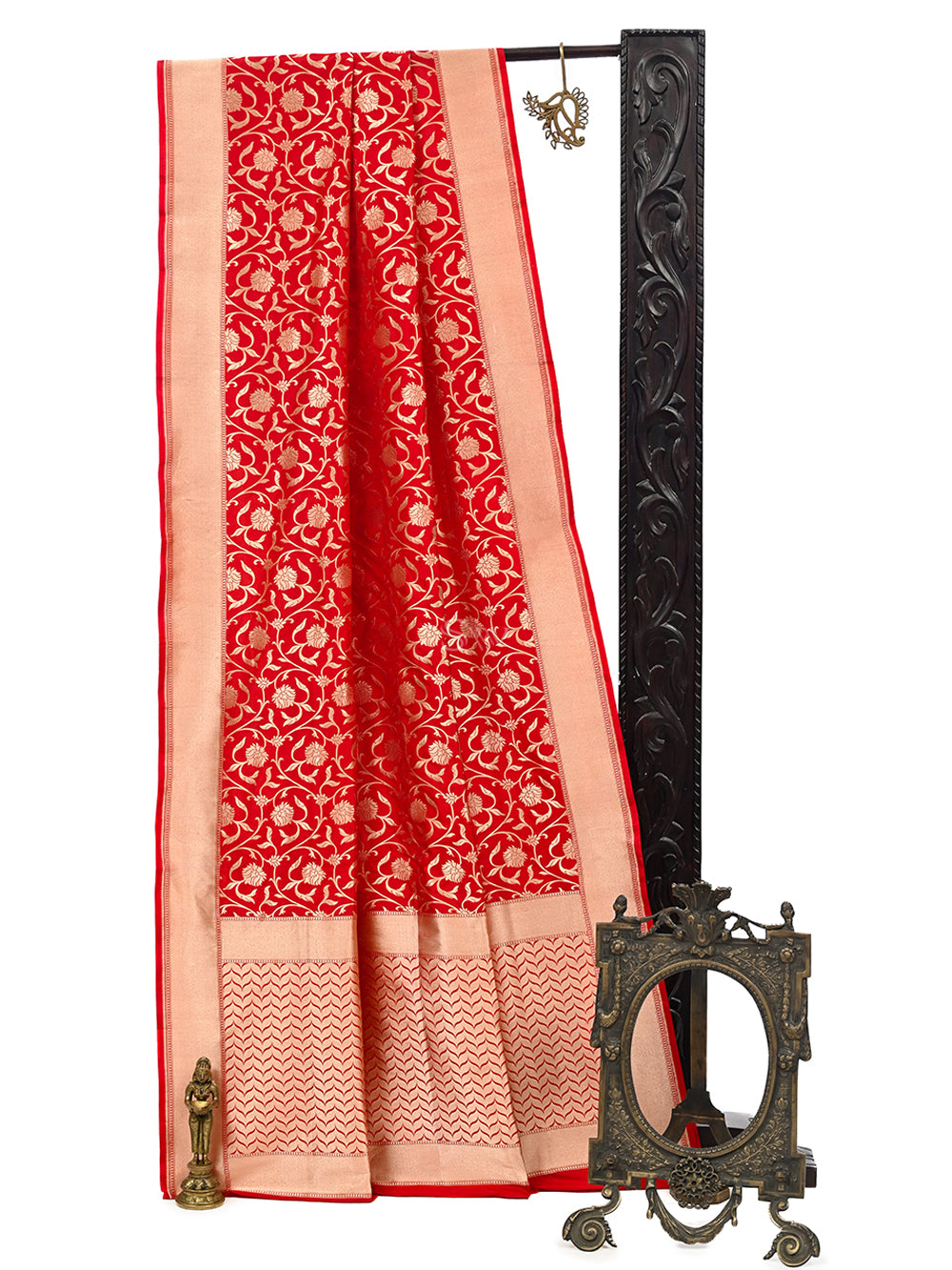 Red Uppada Katan Silk Handloom Banarasi Saree