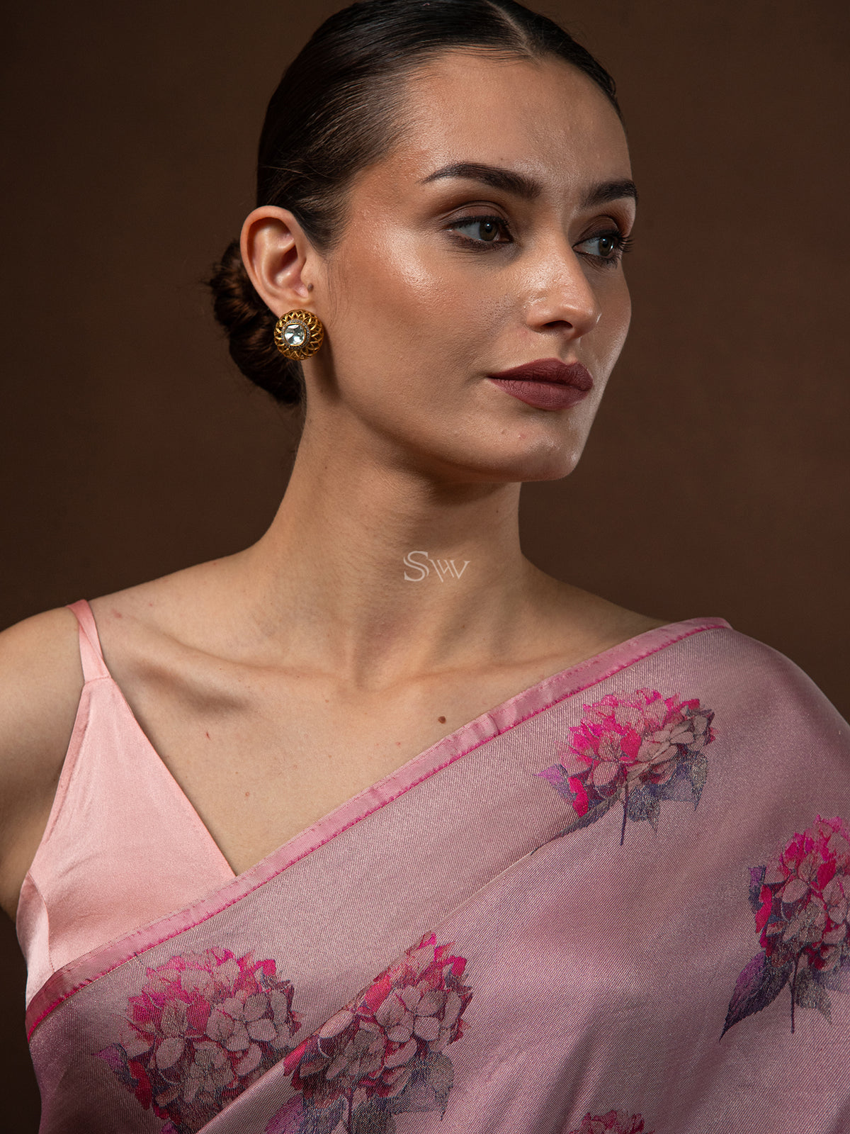 Pastel Pink Tissue Katan Silk Handloom Banarasi Saree - Sacred Weaves
