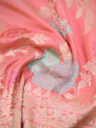 Pink Meenakari Jaal Katan Silk Handloom Banarasi Fabric - Gift Box - Sacred Weaves