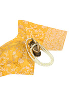 Yellow Uppada Silk Banarasi Ready-Made Blouse - Sacred Weaves