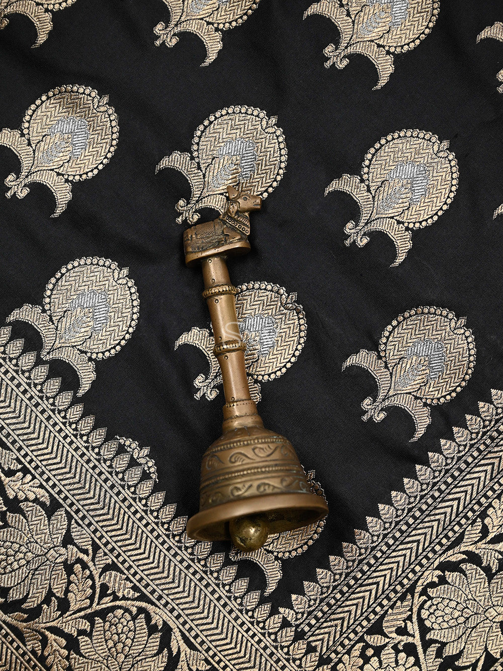 Black Uppada Katan Silk Handloom Banarasi Saree