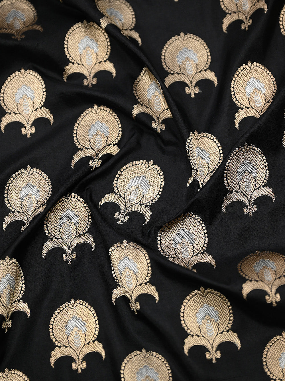 Black Uppada Katan Silk Handloom Banarasi Saree