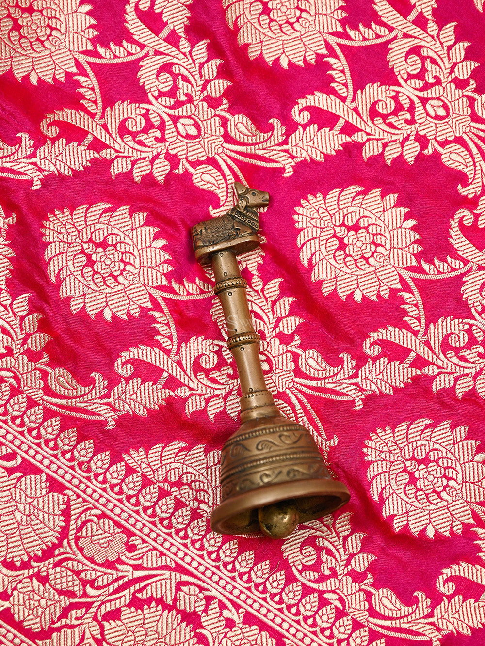 Pink Red Uppada Katan Silk Handloom Banarasi Saree - Sacred Weaves