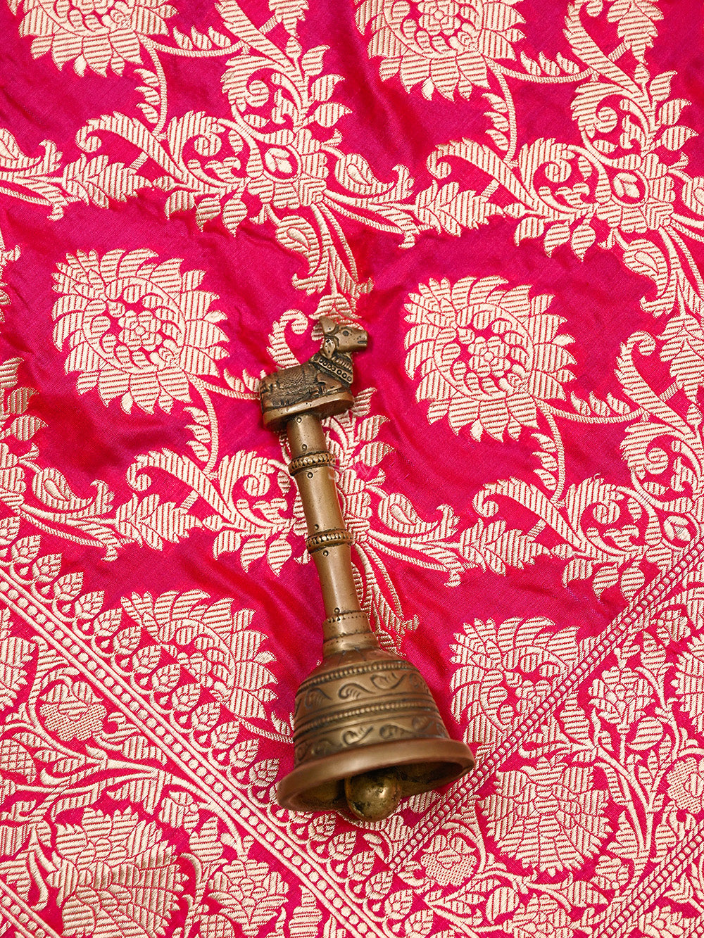 Pink Red Uppada Katan Silk Handloom Banarasi Saree - Sacred Weaves