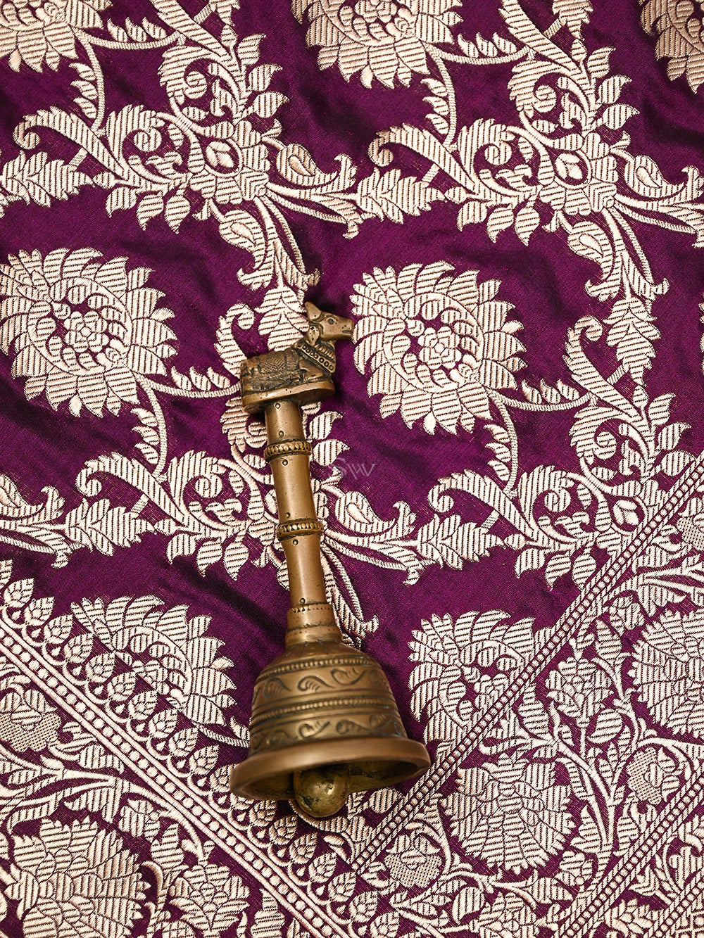 Wine Uppada Katan Silk Handloom Banarasi Saree - Sacred Weaves