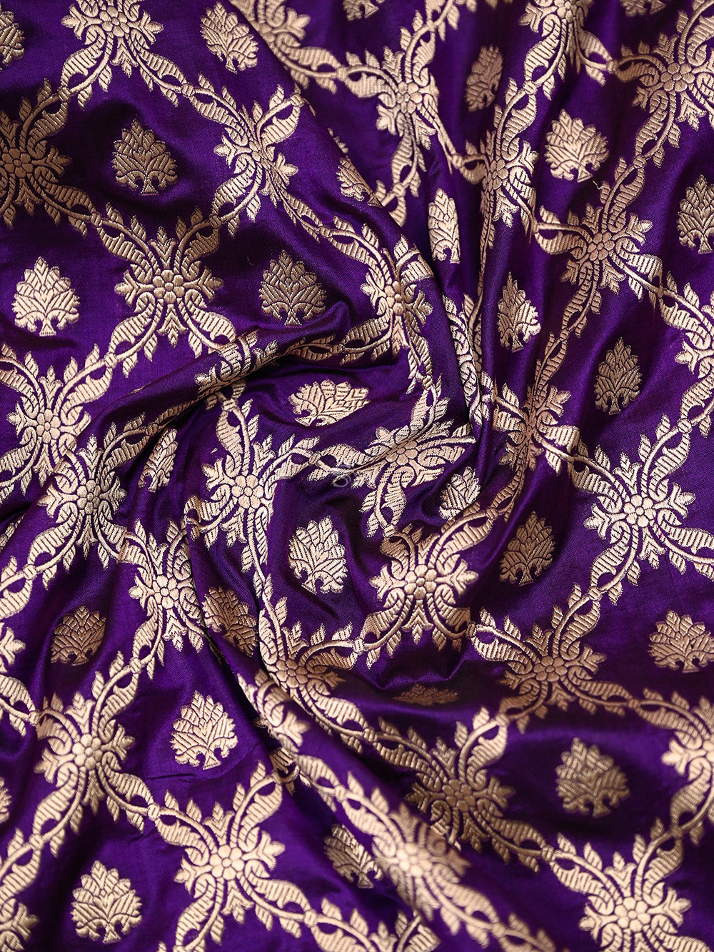 Purple Uppada Katan Silk Handloom Banarasi Saree - Sacred Weaves