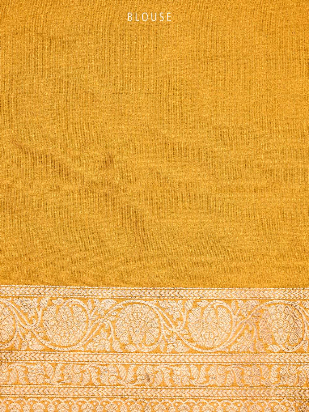 Mustard Booti Katan Silk Handloom Banarasi Saree
