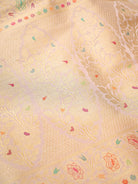 Pastel Pink Sona Roopa Meenakari Silk Tissue Real Zari Handloom Banarasi Saree - Sacred Weaves