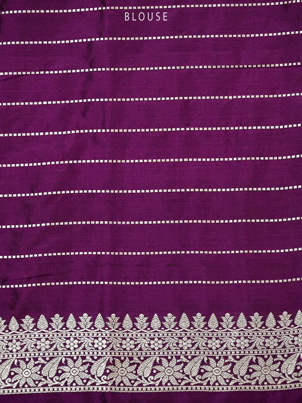 Purple Boota Katan Silk Handloom Banarasi Saree