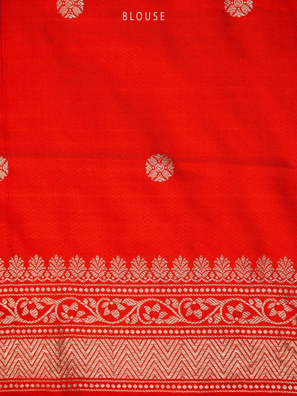 Red Plain Tanchoi Silk Handloom Banarasi Saree