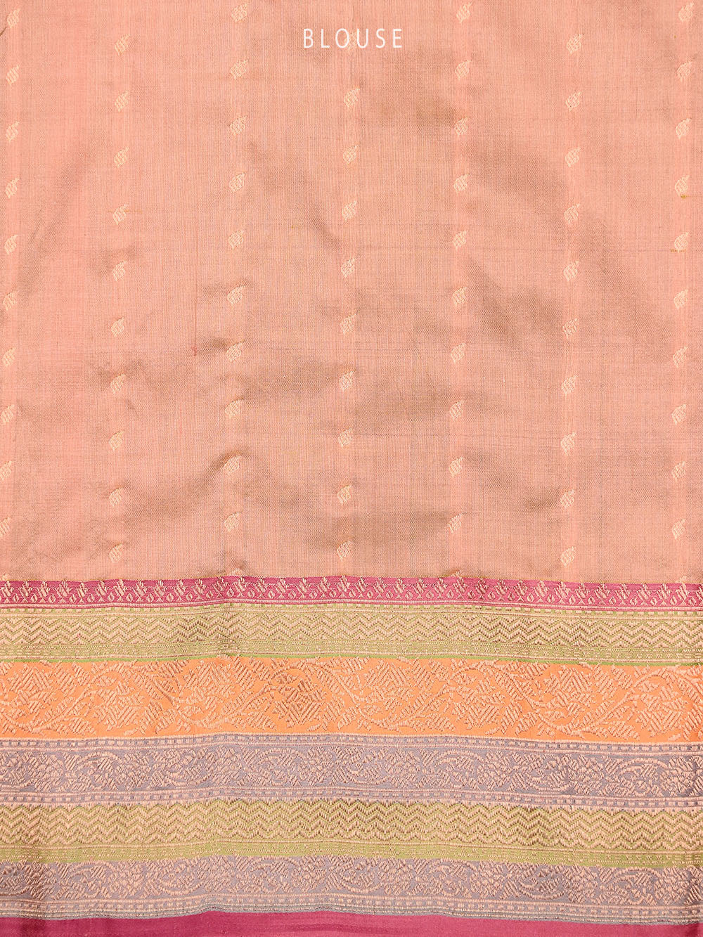 Peach Meenakari Katan Silk Handloom Banarasi Saree - Sacred Weaves
