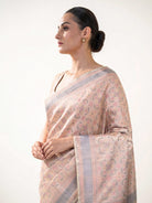 Pastel Onion Pink Tanchoi Silk Handloom Banarasi Saree - Sacred Weaves