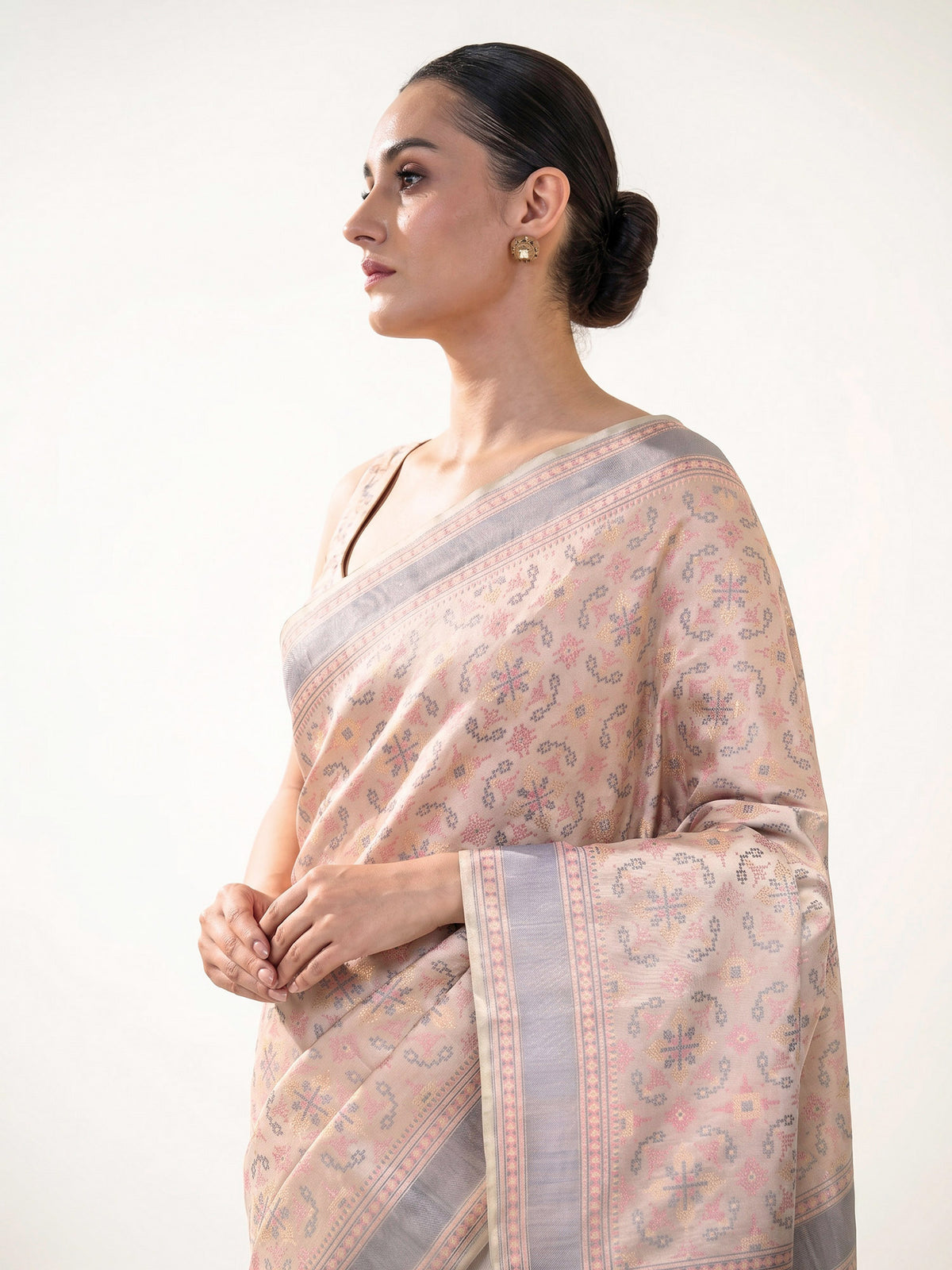 Pastel Onion Pink Tanchoi Silk Handloom Banarasi Saree - Sacred Weaves
