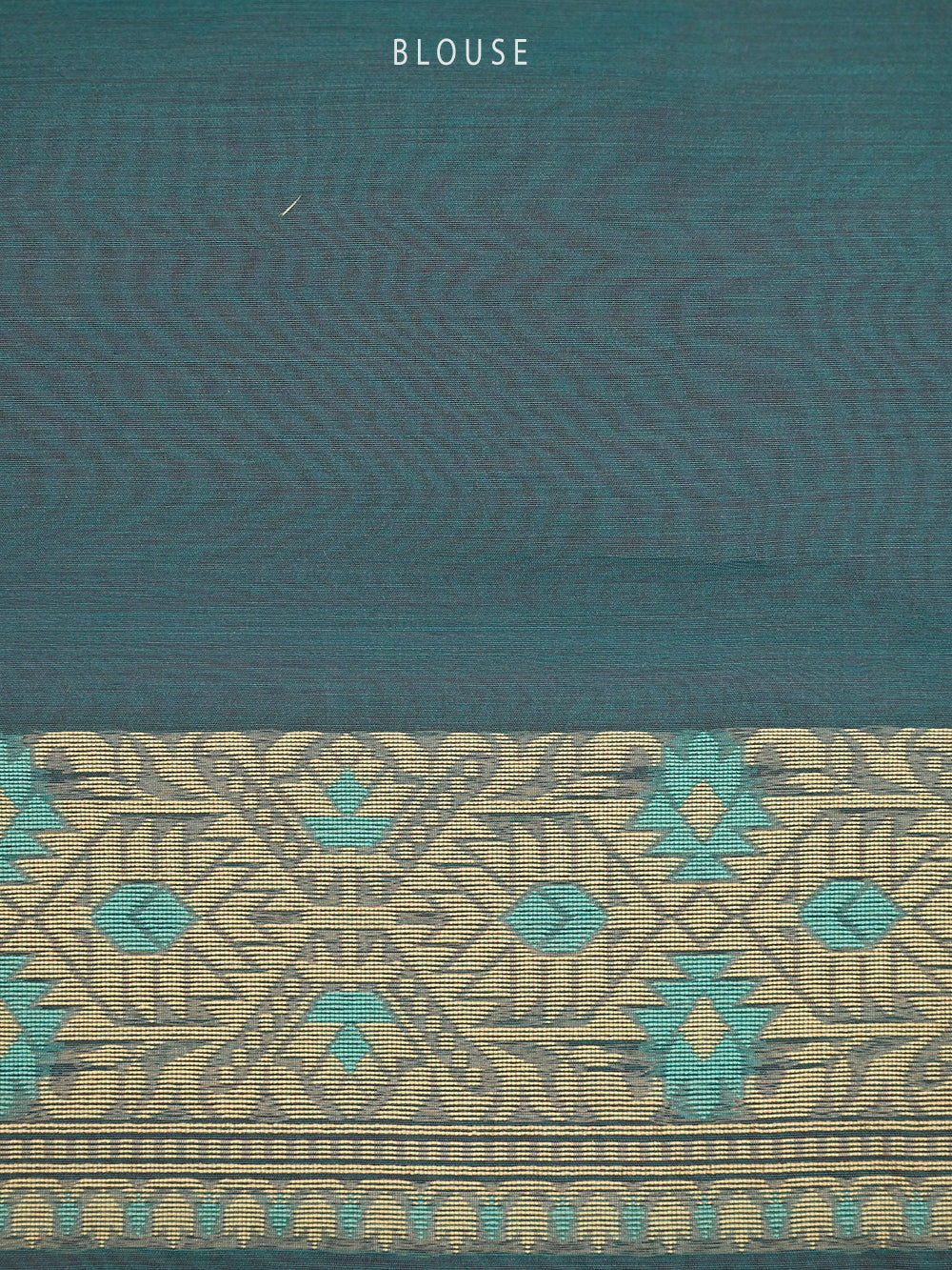 Teal Blue Meenakari Jaal Cotton Silk Handloom Banarasi Saree - Sacred Weaves