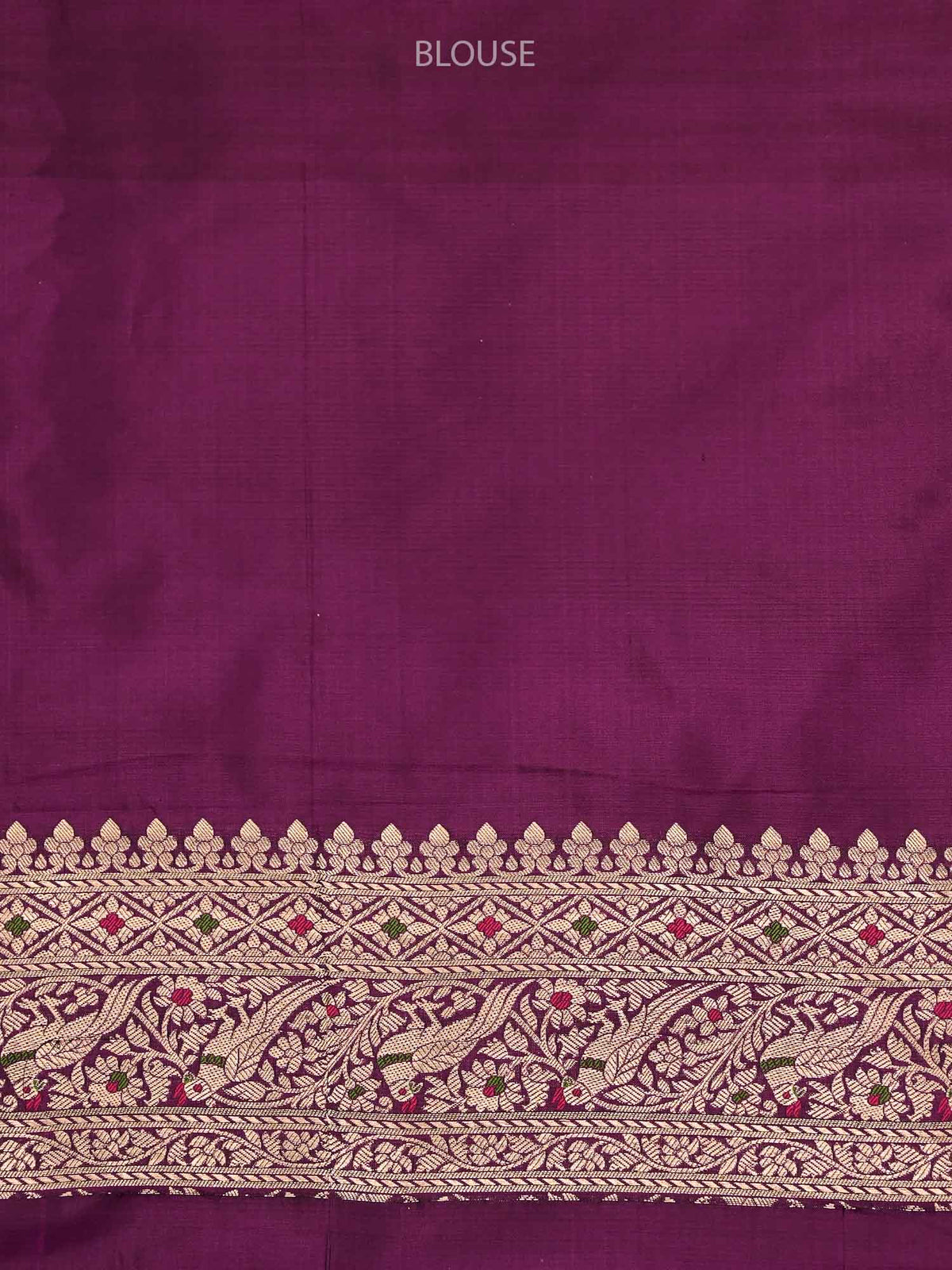 Purple Katan Silk Shikargah Brocade Handloom Banarasi Saree - Sacred Weaves