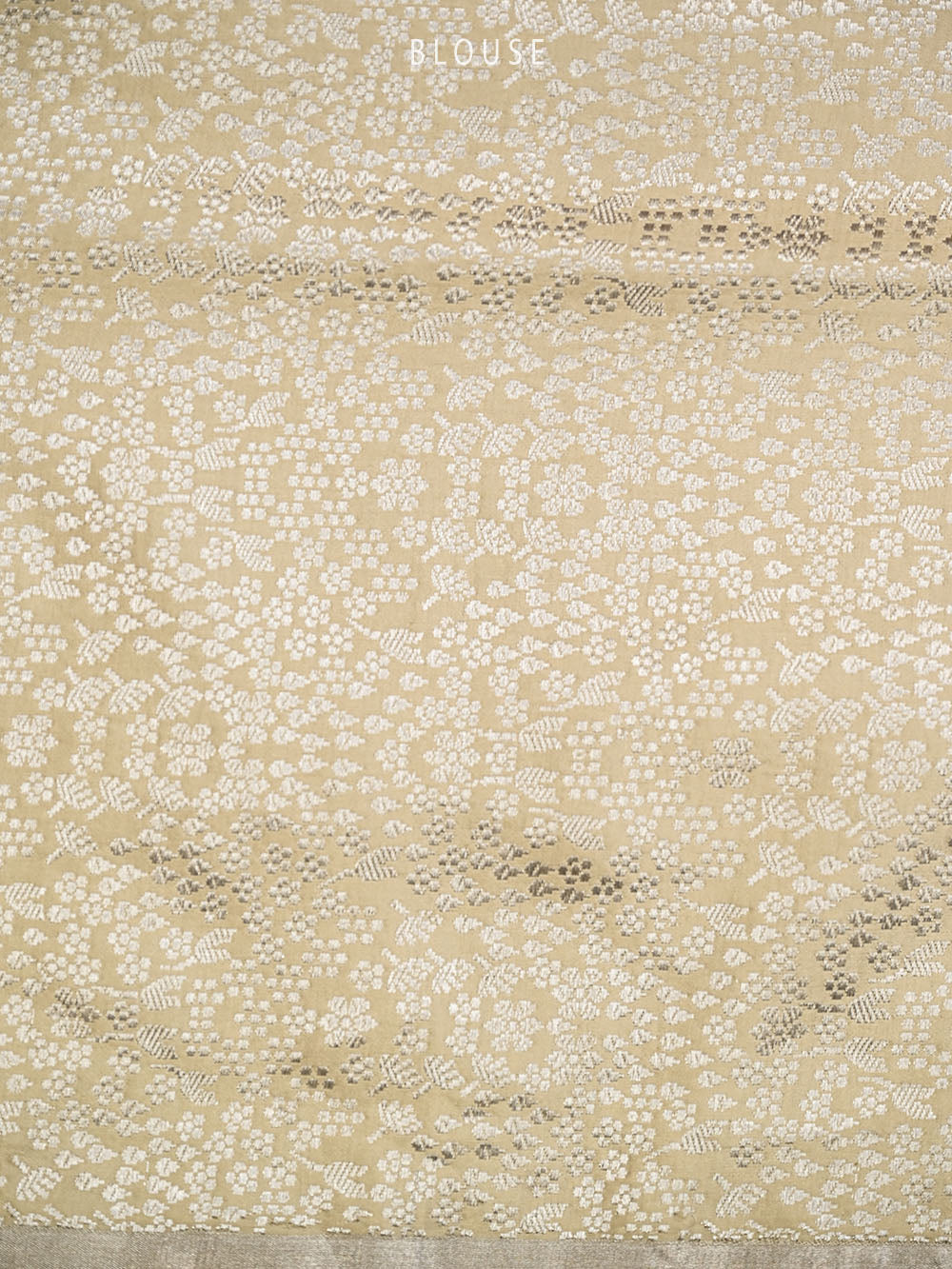 Dark Beige Plain Satin Silk Handloom Banarasi Saree - Sacred Weaves