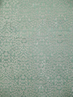 Muted Green Plain Satin Silk Handloom Banarasi Saree - Sacred Weaves