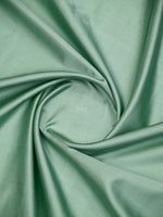 Muted Green Plain Satin Silk Handloom Banarasi Saree - Sacred Weaves