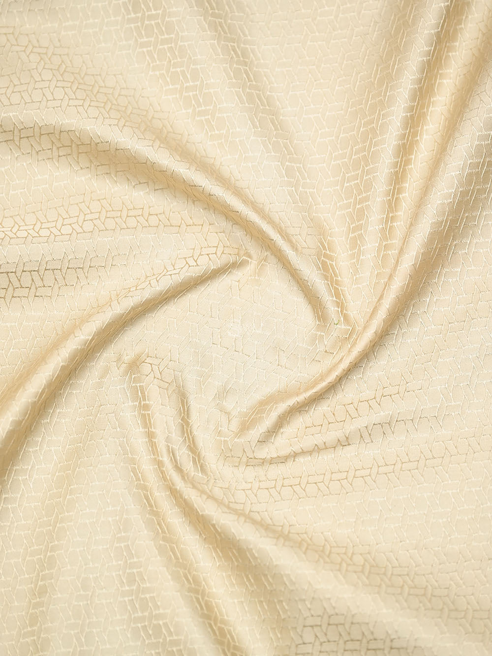 Beige Satin Tanchoi Silk Handloom Banarasi Saree - Sacred Weaves