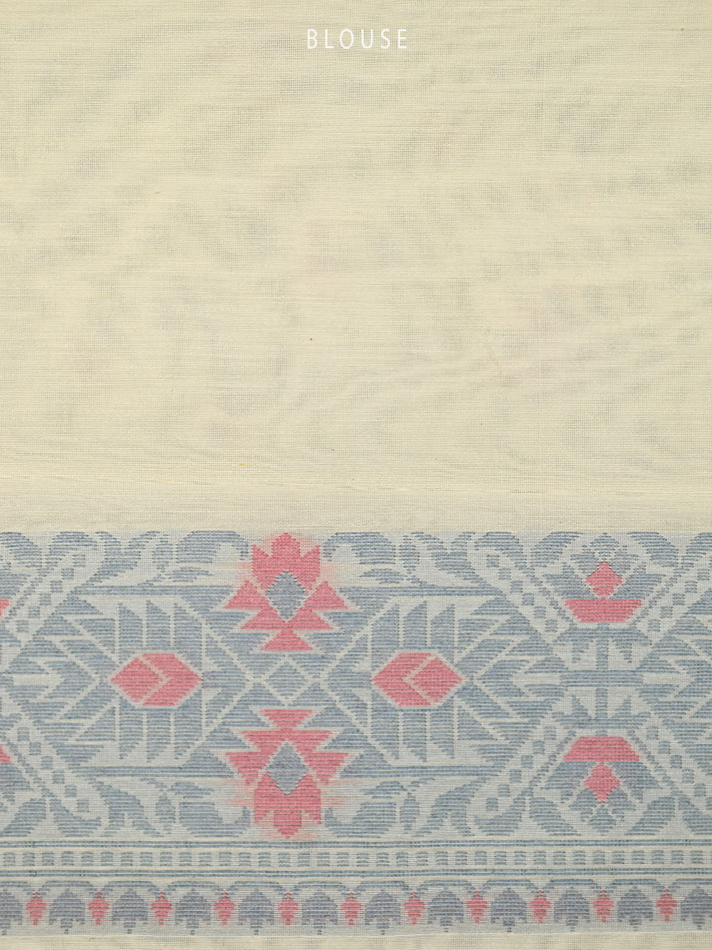 Cream Meenakari Jaal Cotton Silk Handloom Banarasi Saree - Sacred Weaves