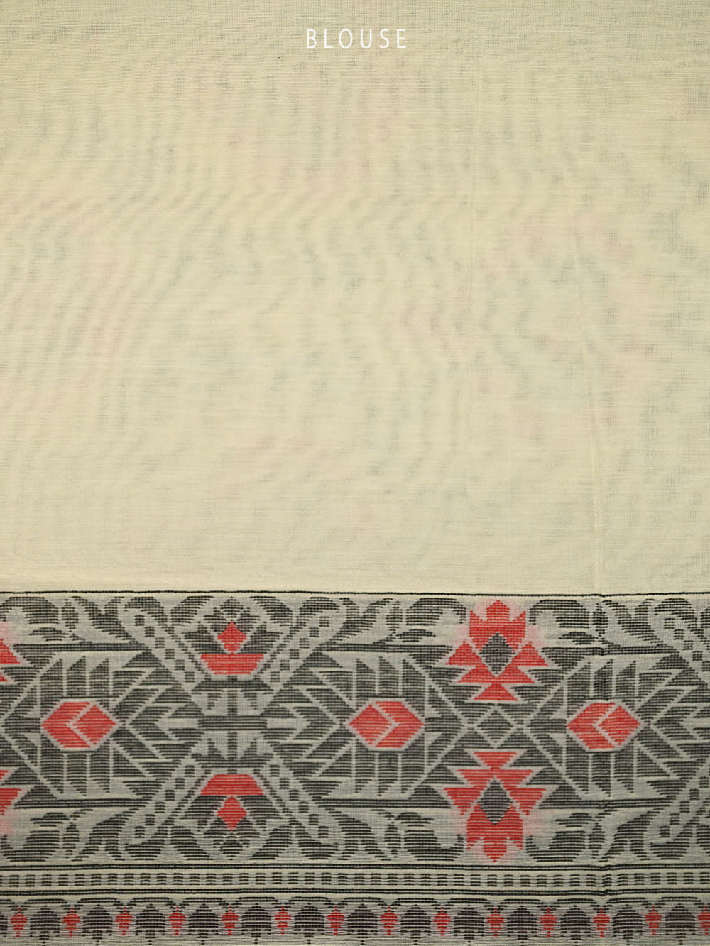 Off-White Meenakari Jaal Cotton Silk Handloom Banarasi Saree - Sacred Weaves