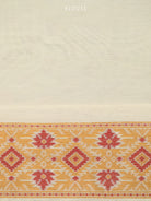 Cream Meenakari Booti Cotton Silk Handloom Banarasi Saree - Sacred Weaves