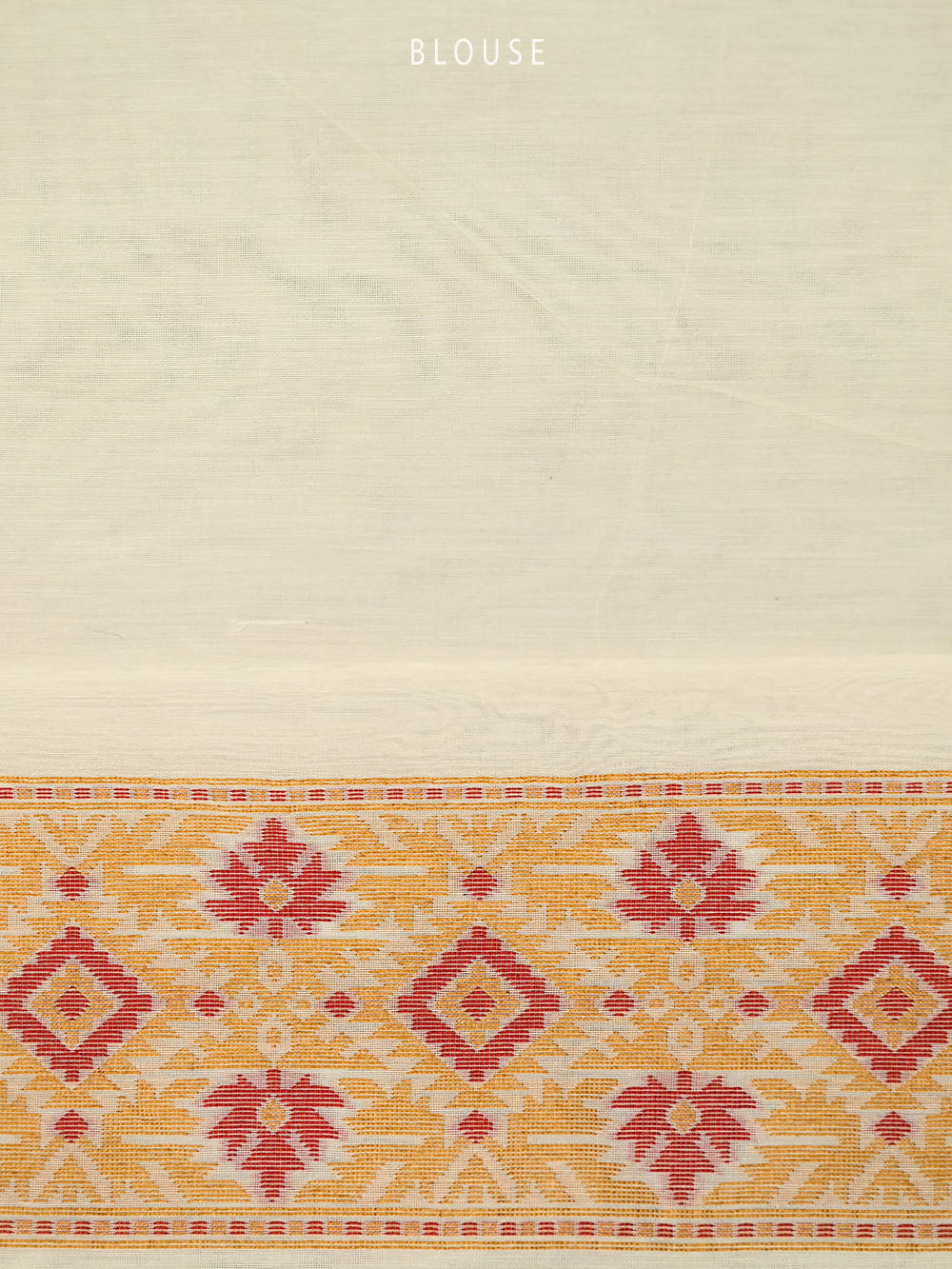 Cream Meenakari Booti Cotton Silk Handloom Banarasi Saree - Sacred Weaves