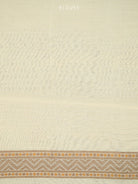 Cream Meenakari Jaal Cotton Silk Handloom Banarasi Saree - Sacred Weaves