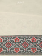 Cream Meenakari Booti Cotton Silk Handloom Banarasi Saree - Sacred Weaves