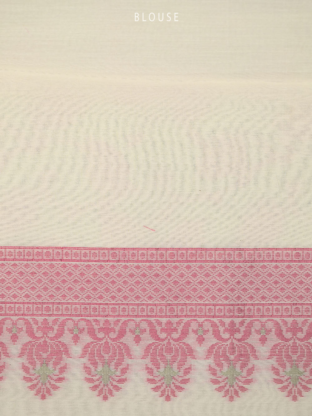 Off-White Meenakari Booti Cotton Silk Handloom Banarasi Saree - Sacred Weaves