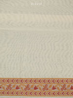 Cream Meenakari Leheriya Booti Cotton Silk Handloom Banarasi Saree - Sacred Weaves