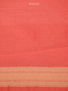 Coral Pink Meenakari Jaal Cotton Silk Handloom Banarasi Saree - Sacred Weaves