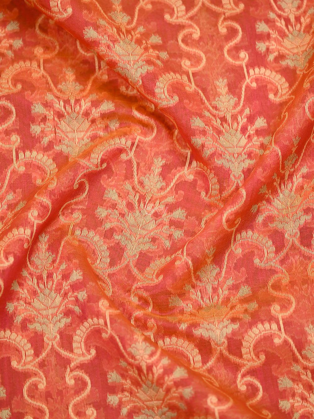 Pink Meenakari Jaal Cotton Silk Handloom Banarasi Saree - Sacred Weaves