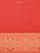 Bright Coral Pink Meenakari Jaal Cotton Silk Handloom Banarasi Saree - Sacred Weaves