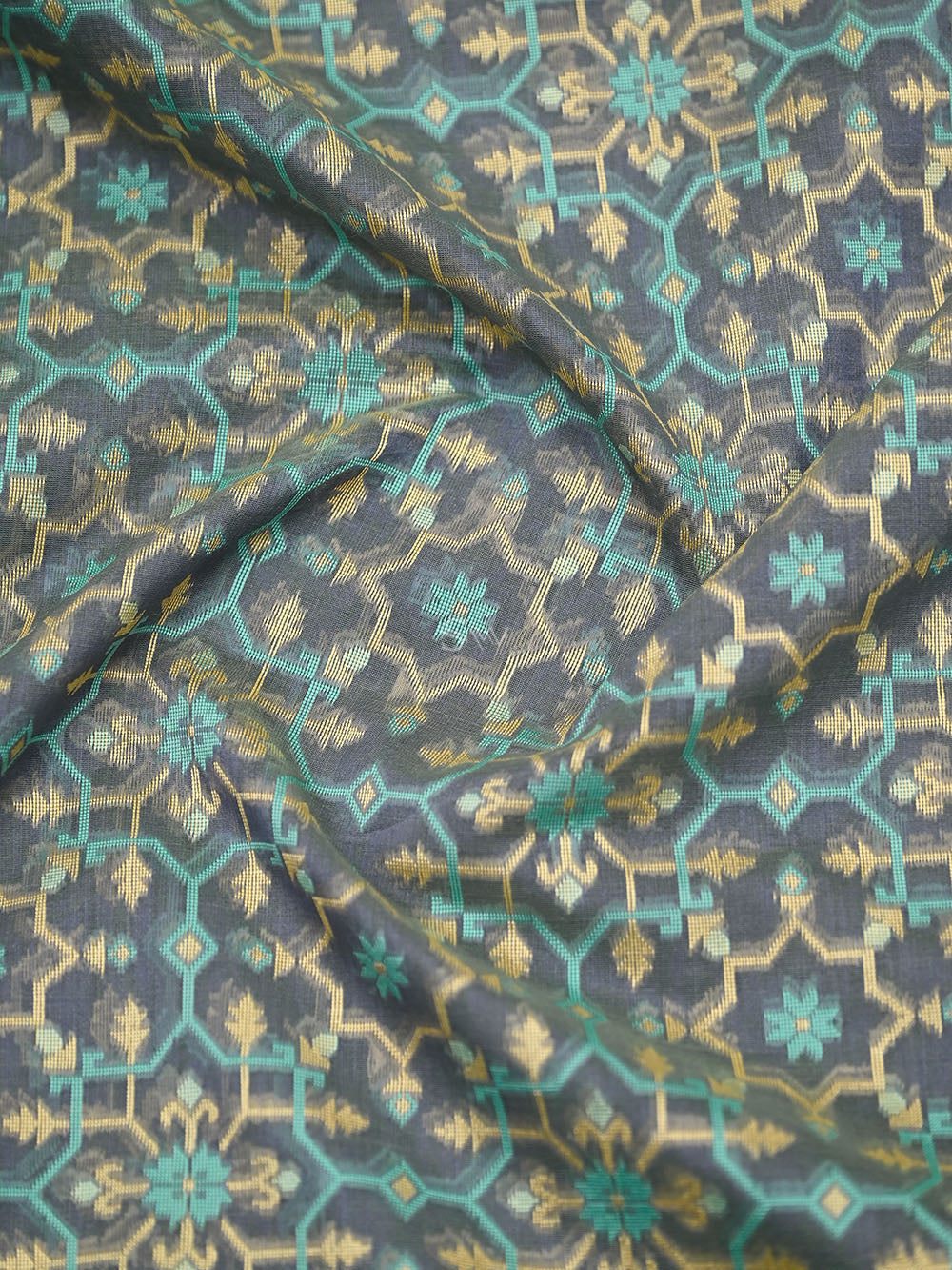 Grey Meenakari Jaal Cotton Silk Handloom Banarasi Saree - Sacred Weaves