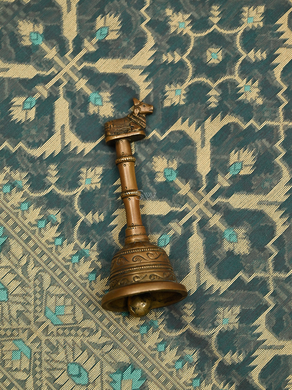 Teal Blue Meenakari Jaal Cotton Silk Handloom Banarasi Saree - Sacred Weaves
